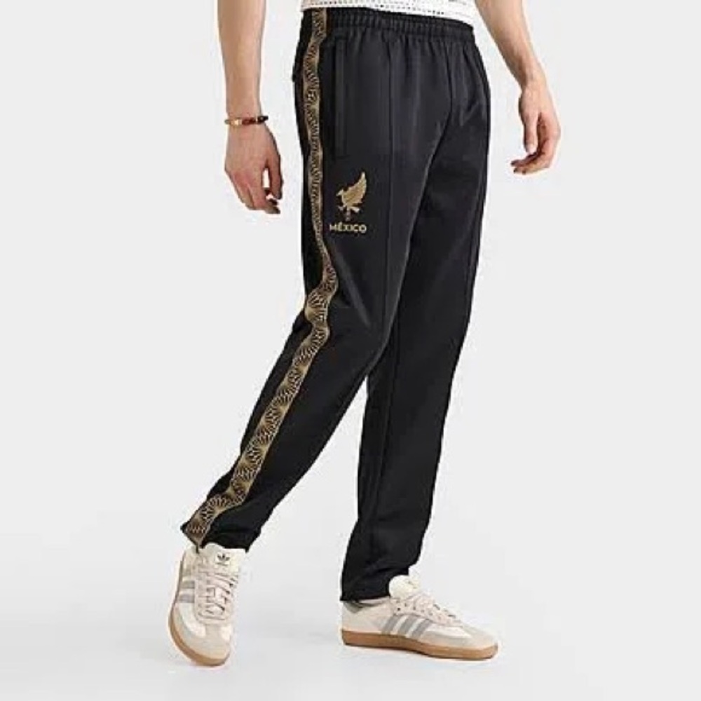 ADIDAS MEXICO gold and black TRACKSUIT pants men’s sizeNWT Oro